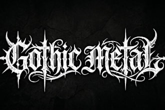 design a professional and gothic metal logo