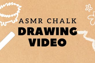 create a custom asmr chalk art video aesthetic drawing process