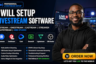 setup livestream software restream onestream castream stream24 lightstream obs