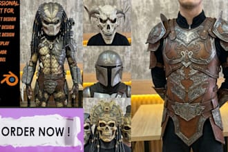 sculpt custom 3d helmet mask cosplay armor halloween costume stl for printing