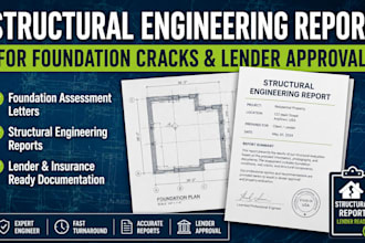 provide a structural engineeringreport for foundation cracks and lender approval