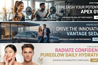 design web banner ads and product ads