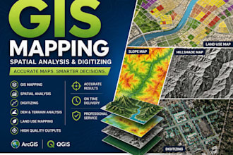 create gis maps perform spatial analysis and digitize data