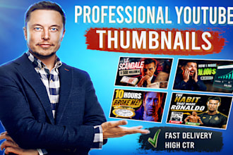 design proffessional youtube thumbnail