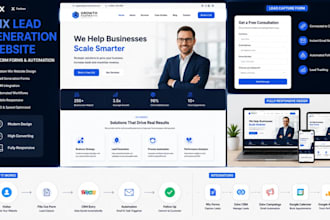 design wix lead generation website with crm forms seo automation and booking