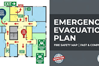 design emergency evacuation plan and fire safety map