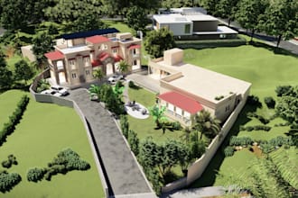 create exterior or interior 3d model and rendering in revit