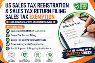 us sales tax registration and sales tax return filing, sale tax exemption