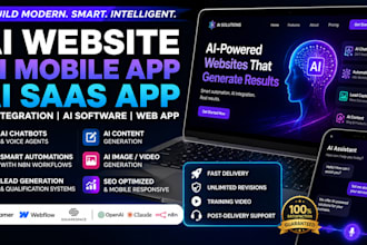 build ai website, ai mobile app, ai saas app ai integration ai software web app