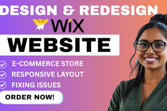 build wix online store, wix landing page and redesign wix website
