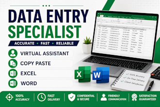do data entry, copy paste, PDF to word data entry