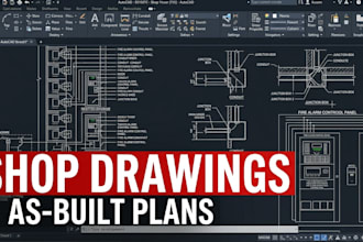 draft fire alarm shop drawings and asbuilt plans
