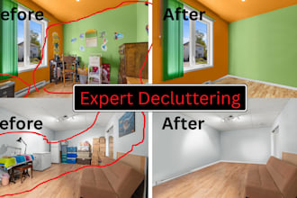 remove furniture, declutter and unwanted items from property photos