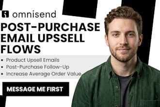 setup omnisend post purchase email upsell flows