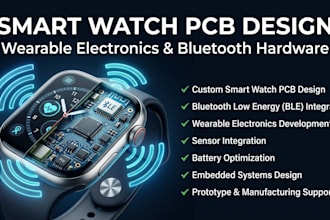design smart watch pcb, wearable electronics and bluetooth hardware