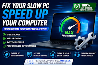 fix and optimize your slow windows PC remotely