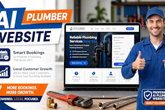 design a plumber website with booking form and local SEO