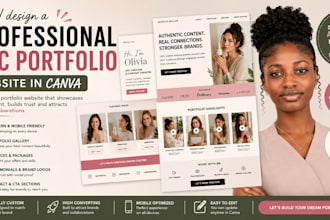 design a professional ugc portfolio website in canva