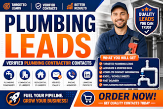 provide targeted plumbing leads and verified plumber contact lists