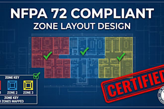 design nfpa 72 compliant fire alarm zone layout and block plan