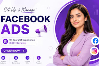 setup and manage ads advertising marketing fb meta ads, insta