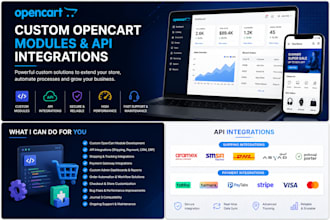 integrate apis and payment gateways with opencart