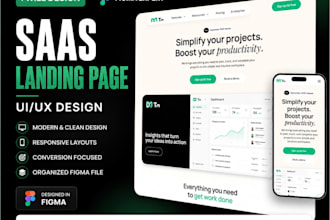 redesign a saas landing page UI UX in figma
