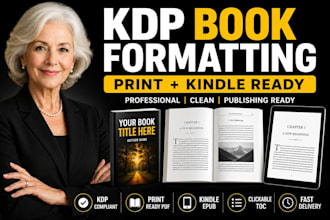 professionally format your spanish ebook for amazon kindle KDP publishing
