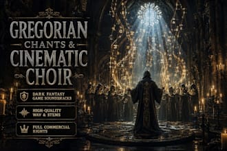 compose cinematic gregorian chants, dark fantasy choir, and sacred meditation