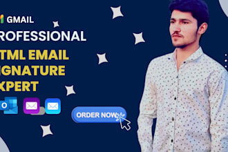 create clickable HTML email signature for gmail, outlook