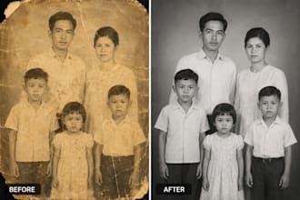 fix blurry old photo, enhance image professionally, do photo restoration