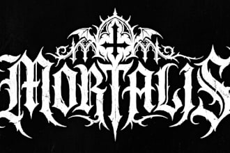 design a professional and detailed gothic metal logo