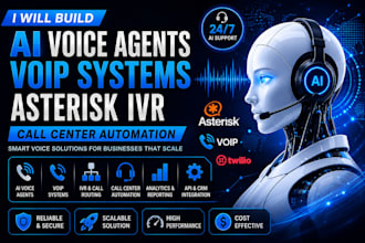 build ai voice agents voip systems asterisk IVR call center automation