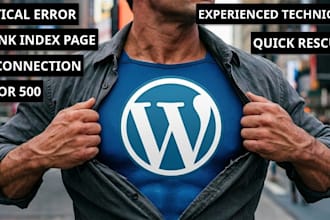 professionally fix wordpress blank page, critical error, error 403, 404, 500