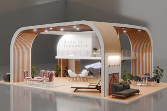 design 3d exhibition booth, trade show stand and kiosk