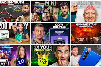design high CTR youtube thumbnails