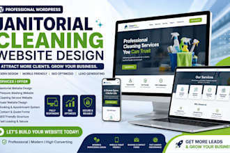 design janitorial website, pressure washing, cleaning service, kaola website