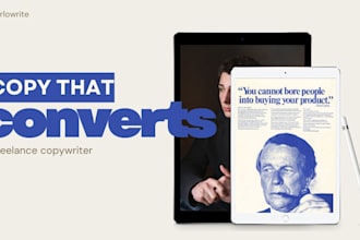 write high converting website and landing page copy