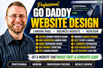 design, redesign, and create professional godaddy website or landing page fasthq