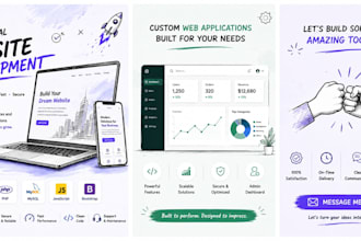 design, develop, and maintain websites and customise them