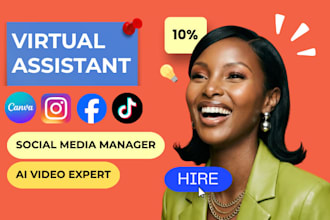 canva virtual assistant social media design canva template email assistant