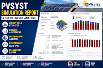 provide pvsyst simulation report and solar energy analysis