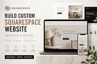 build custom squarespace website, redesign and design squarespace website