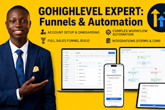 build complex gohighlevel sales funnel and automation workflows