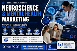 manage social media for neuroscience medical writing and mental health clinics