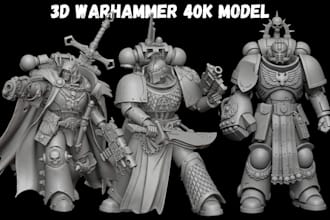 sculpt 3d warhammer 40k model 3d miniature dnd aos figurine stl for 3d printing