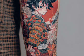 do manga anime tattoo design for you