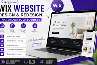 build wix website design, wix online store website redesign, book author website