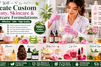 create custom beauty, skincare, and haircare formulations