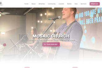 do modern church website,ministry website with livestreaming